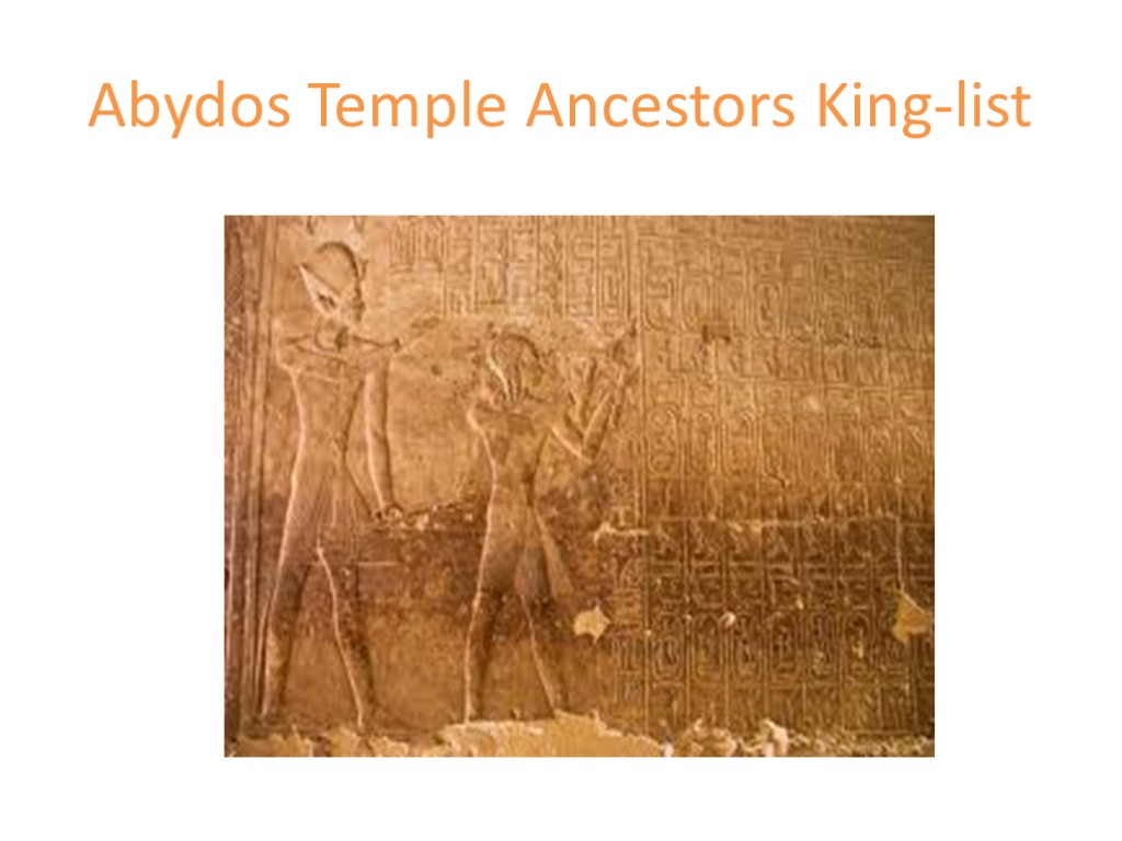 Abydos Temple Ancestors King-list